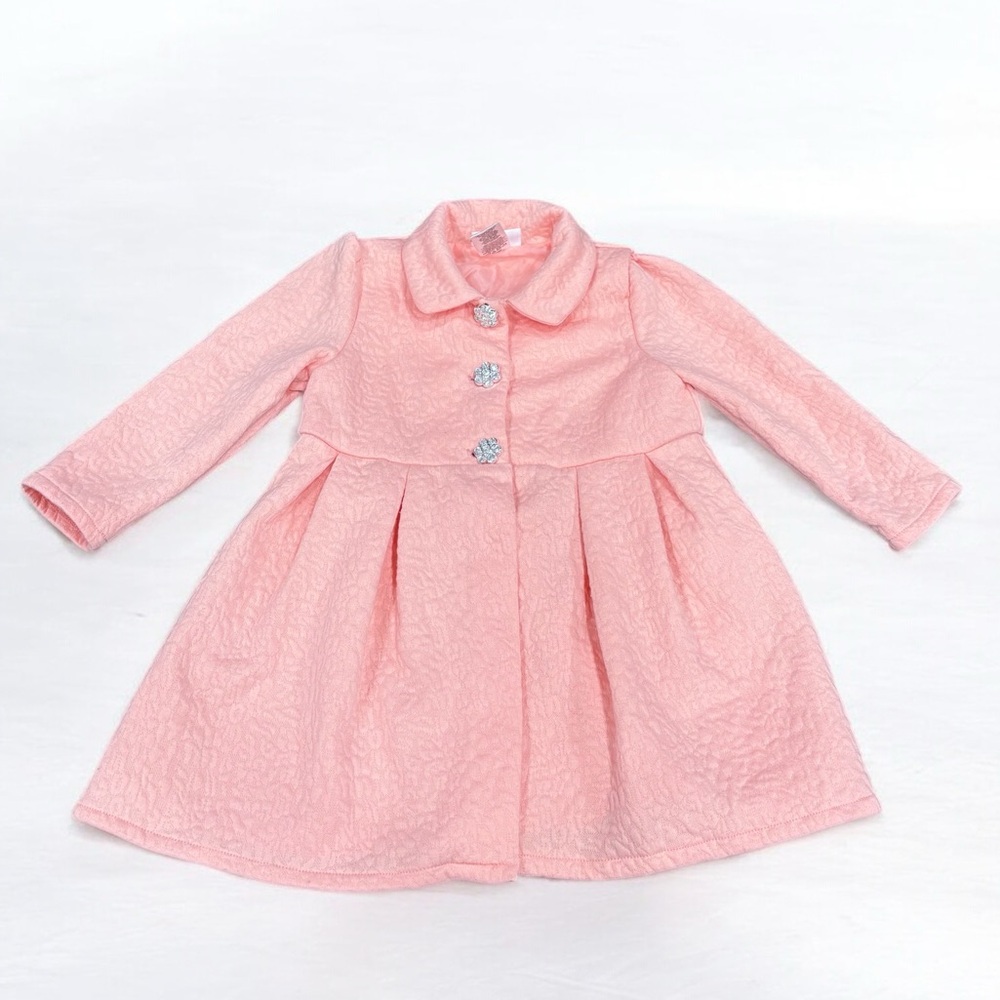 Little Lass Pink Pea Coat for Kids